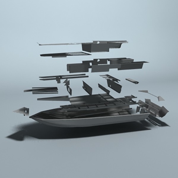 3d fishing boat parts model - Fishing boat parts... by gauthier12